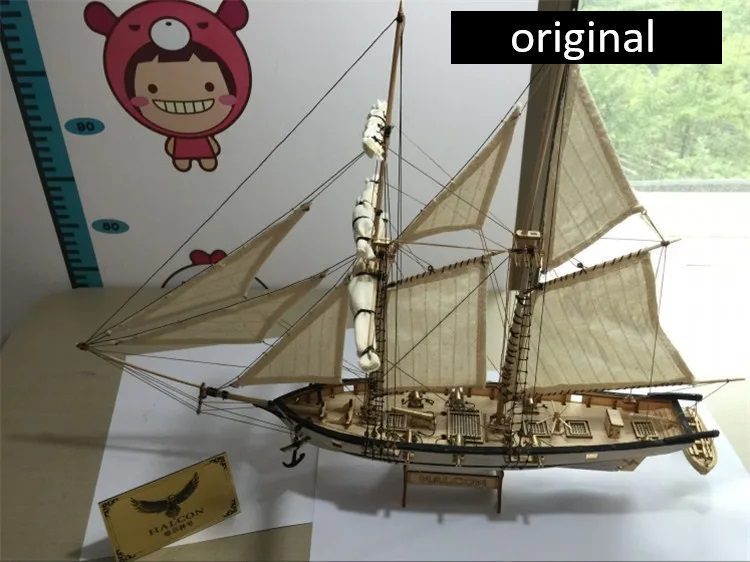 Kits de Barco a Vela Modelo ano 1840, versão do modelo luxuoso de barco com instruções em inglês, para hobby